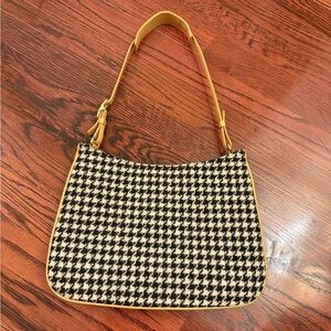 Coach Black and White Houndstooth Shoulder Bag